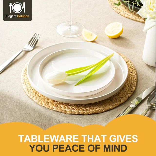 Alt view image 2 of 7 - Plates and Bowls Sets, 12 Pieces Ceramic Dinnerware Set for 4, Stoneware Dishware Dishes Set, Scratch Resistant Dishes Set, Dishwasher & Microwave Safe, White