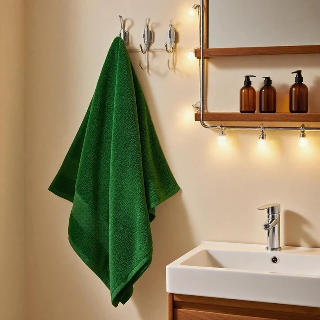 Alt view image 5 of 7 - Bath Towel Set 6 PCS Formal Green Luxury 100% Turkish Cotton 650GSM