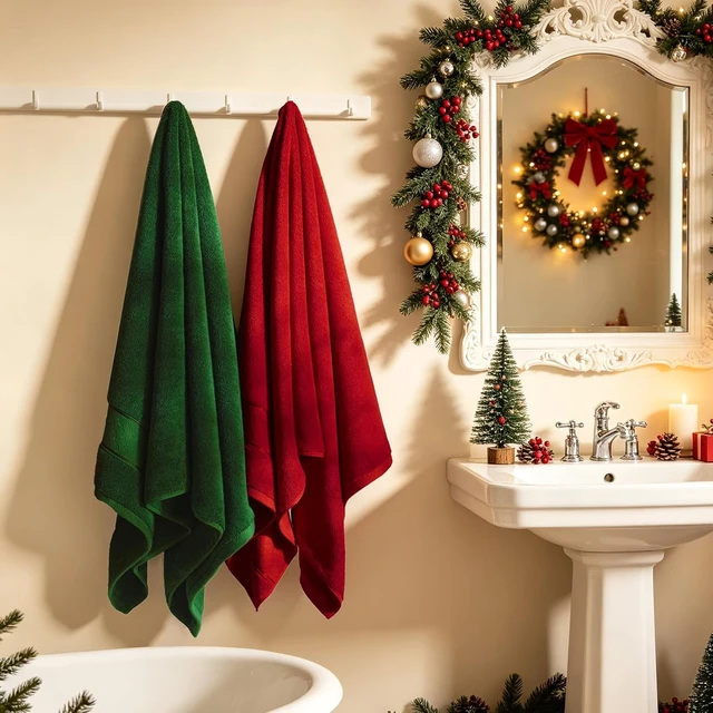 Alt view image 7 of 7 - Bath Towel Set 6 PCS Formal Green Luxury 100% Turkish Cotton 650GSM