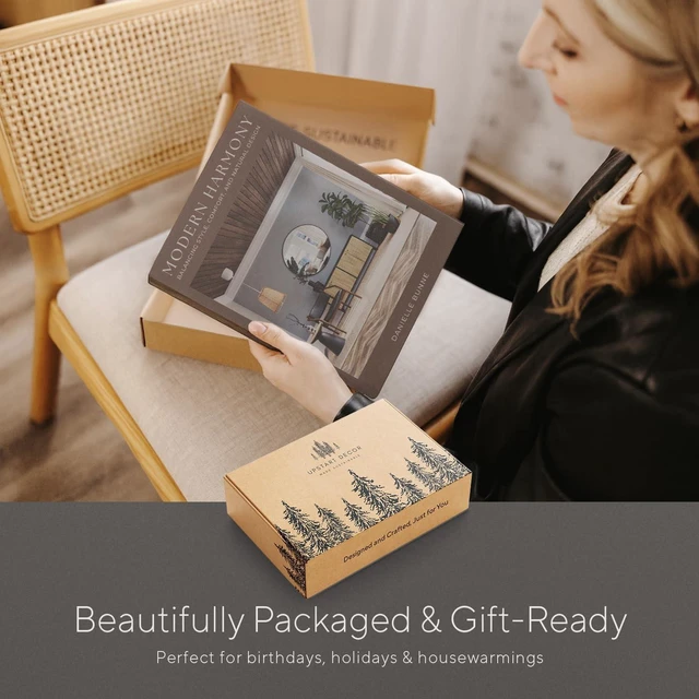 Alt view image 6 of 7 - Modern Decorative Books Set of 3, Brown & Cream Faux Books with Storage