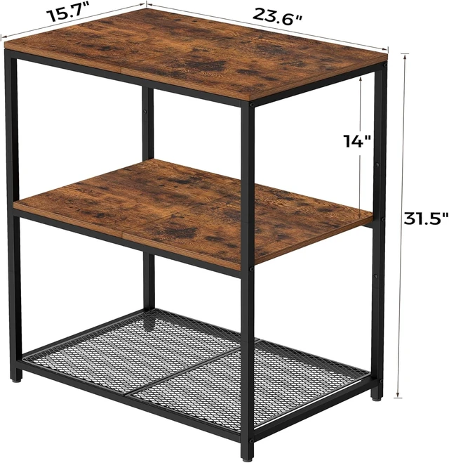 Alt view image 2 of 7 - Kitchen Island with 3 Shelves, Workbench, Microwave Stand