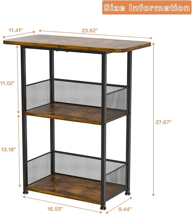 Alt view image 7 of 7 - Floor Standing Freestanding Whiskey Rack: 3 Tier Wine Rack ,Mini Bar Cart