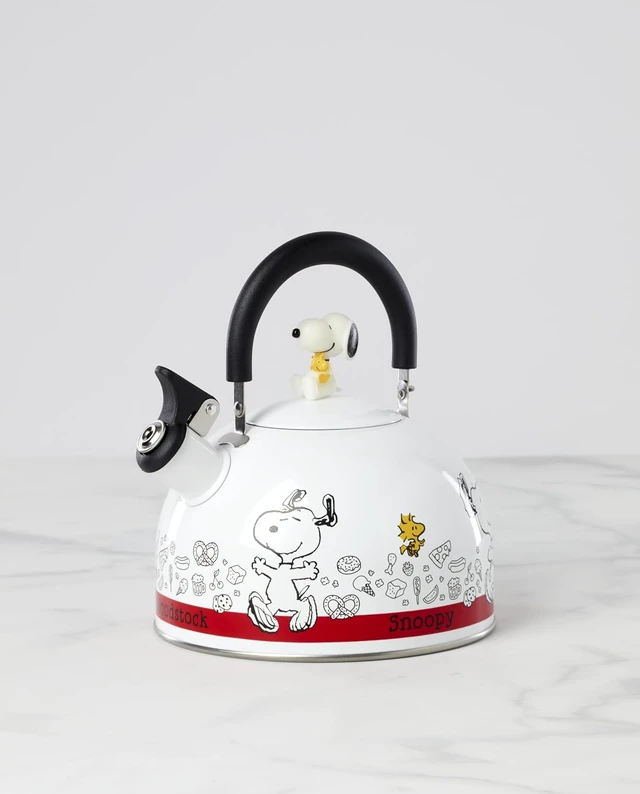 Alt view image 3 of 6 - Chef Snoopy Enamelware Tea Kettle, 84.5oz