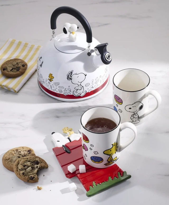 Alt view image 5 of 6 - Chef Snoopy Enamelware Tea Kettle, 84.5oz
