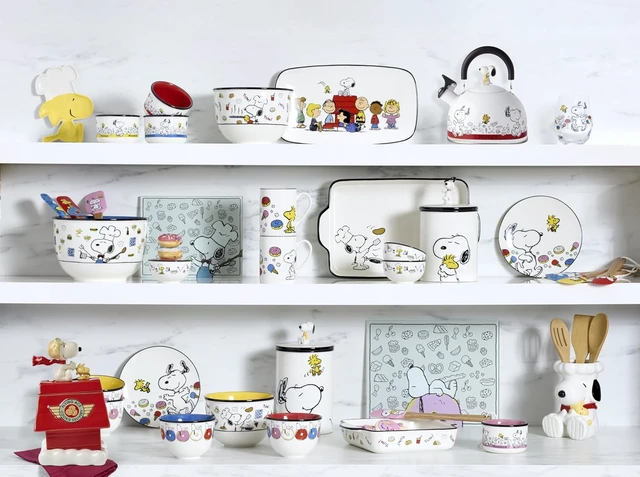 Alt view image 6 of 6 - Chef Snoopy Enamelware Tea Kettle, 84.5oz