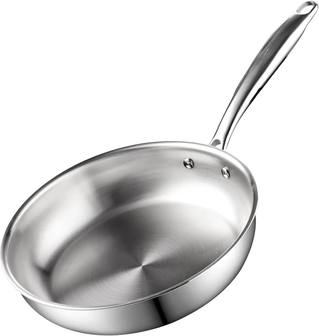 Alt view image 7 of 7 - Classic Tri-Ply Clad 10 Inch Stainless Steel Skillet, Saute Frying Pan, Induction, Compatible with All Cooktops, Dishwasher & Oven Safe