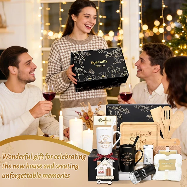 Alt view image 7 of 7 - House Warming Gifts New Home, 14 Pcs New House Gift Basket, Housewarming Present for Homeowners Couples Women, Closing Gifts for Home Buyers