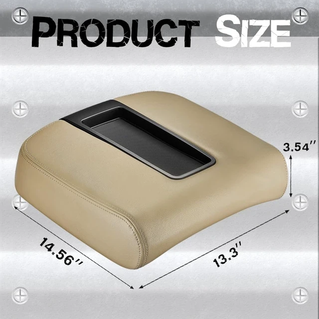 Alt view image 2 of 7 - Upgrade Center Console Armrest lid Cover for Chevy GMC, 19328711, Beige