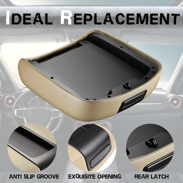 Alt view image 4 of 7 - Upgrade Center Console Armrest lid Cover for Chevy GMC, 19328711, Beige