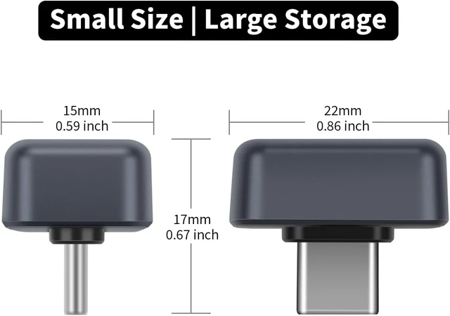 Alt view image 6 of 6 - USB C Flash Drive 128GB, SSD-Stick for iPhone 15/16/17 Series