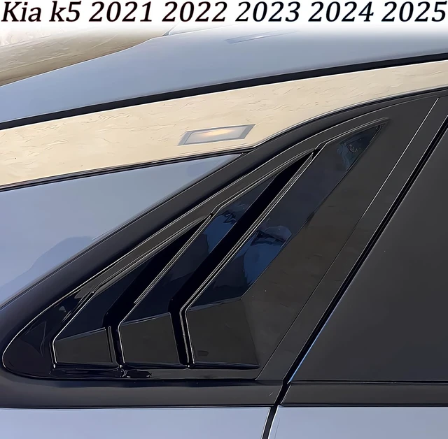 Alt view image 3 of 7 - Window Louvers, for Kia K5/Optima 2021 2022 2023 2024 2025 2026, Bright Black Side Rear Window Louvers Body Kit Accessories for Cars