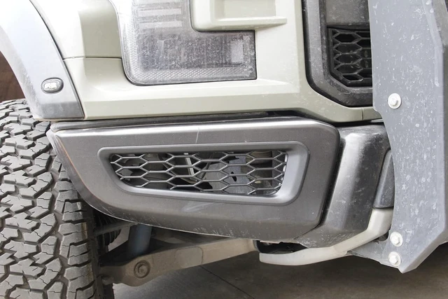 Alt view image 3 of 7 - Honeycomb Front Bumper Bottom Fog Vent & Side Fender & Headlgiht Chrome Cover Trim for 2016 2017 2018 2019 2020 Ford F150 Raptor Accessories (Front Fog Vent Black)