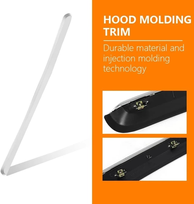 Alt view image 3 of 6 - Hood Molding Trim Moulding Fit GMC Sierra 1500 2007-2013