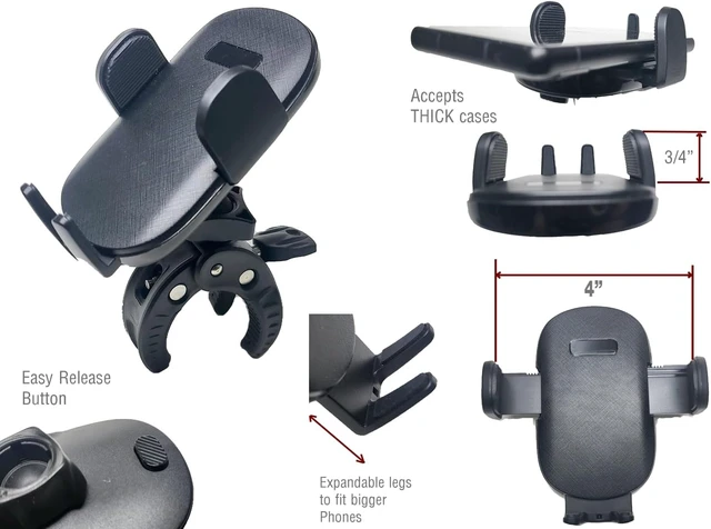 Alt view image 6 of 7 - Phone Mount Holder Compatible with Nissan Frontier 2023-2026 Center Console Panel Dashboard Console Grab Handles