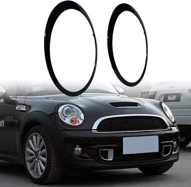 Alt view image 2 of 7 - Glossy Black Headlight & Taillight Trim Covers for Mini Cooper