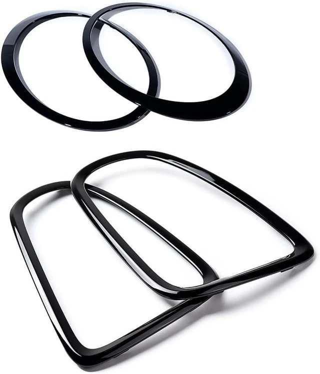 Main image of Glossy Black Headlight & Taillight Trim Covers for Mini Cooper