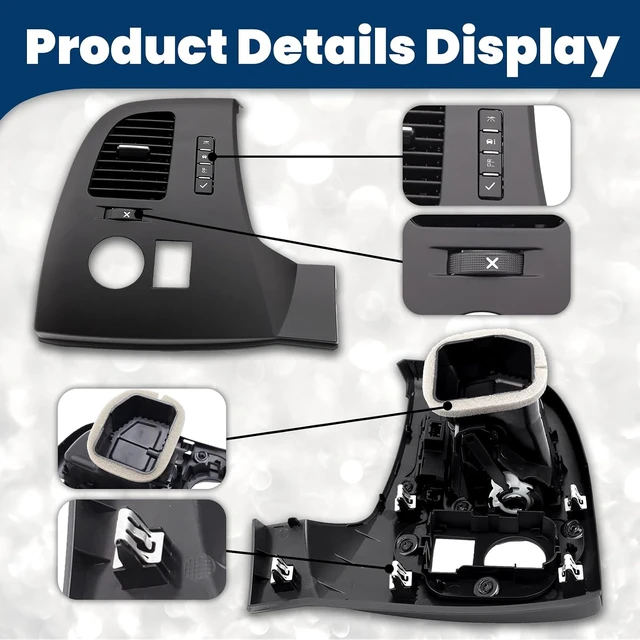 Alt view image 7 of 7 - Driver Information Center Control Panel Air Vent Fits for 07-13 Silverado
