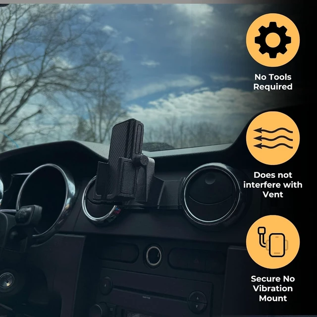 Alt view image 4 of 7 - Phone Holder for Ford Mustang 2005-2008 (Cradle Mount)