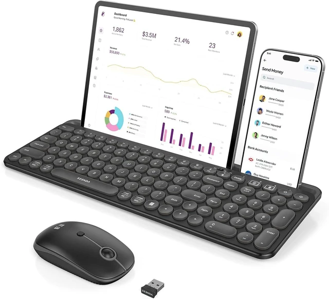 Main image of CTU-301 Bluetooth Keyboard and Mouse Combo for iPad,Black