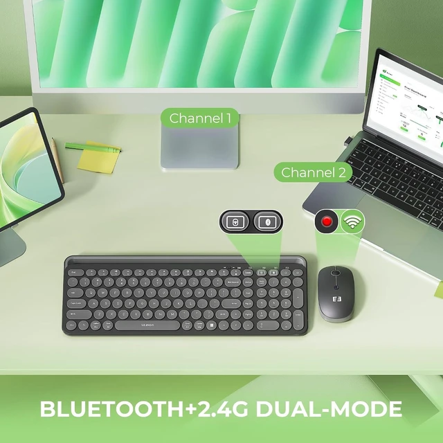 Alt view image 2 of 7 - CTU-301 Bluetooth Keyboard and Mouse Combo for iPad,Black