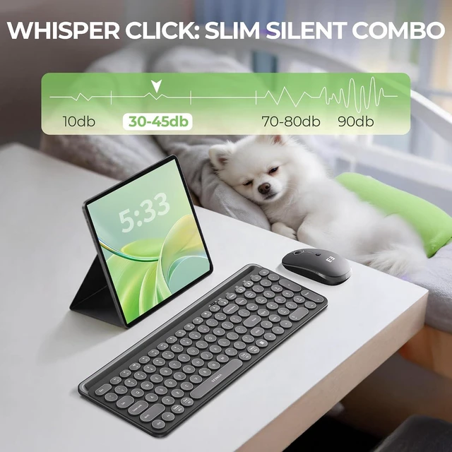 Alt view image 4 of 7 - CTU-301 Bluetooth Keyboard and Mouse Combo for iPad,Black