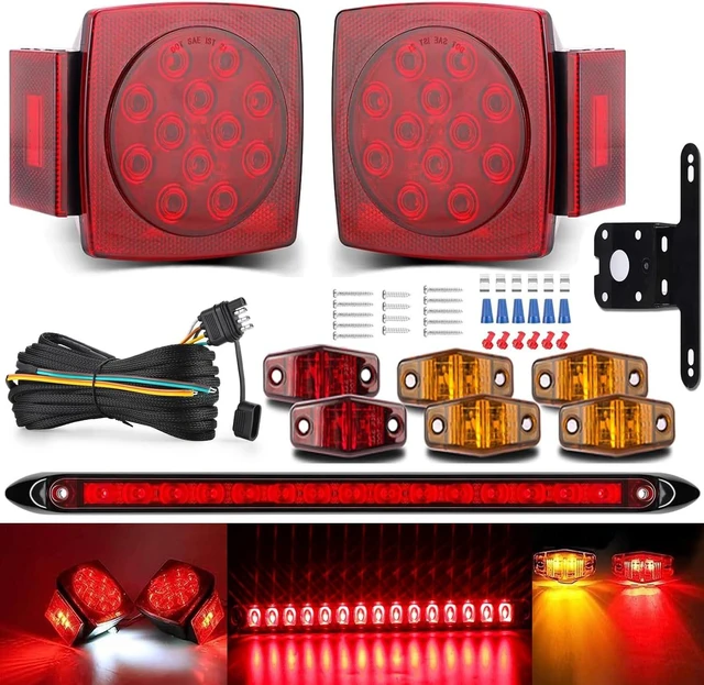 Main image of Boat Trailer Lights Kit Submersible 15-LED Brake IP67