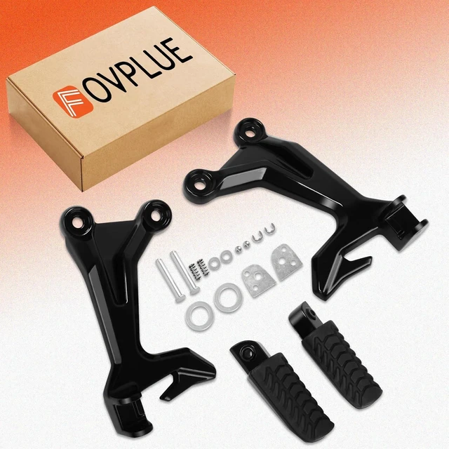 Alt view image 7 of 7 - Rear Passenger Footrests Foot Pegs w/Brackets for Kawasaki Ninja