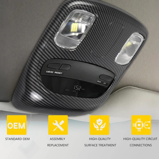 Alt view image 4 of 7 - Front LED Overhead Console Assembly Compatible with Dodge Ram 1500 2500 3500 2002-2010 Cab Interior Dome Reading Light Replace 1DK78BD1AA