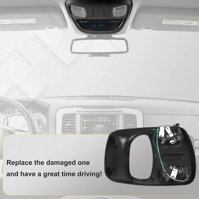 Alt view image 5 of 7 - Front LED Overhead Console Assembly Compatible with Dodge Ram 1500 2500 3500 2002-2010 Cab Interior Dome Reading Light Replace 1DK78BD1AA