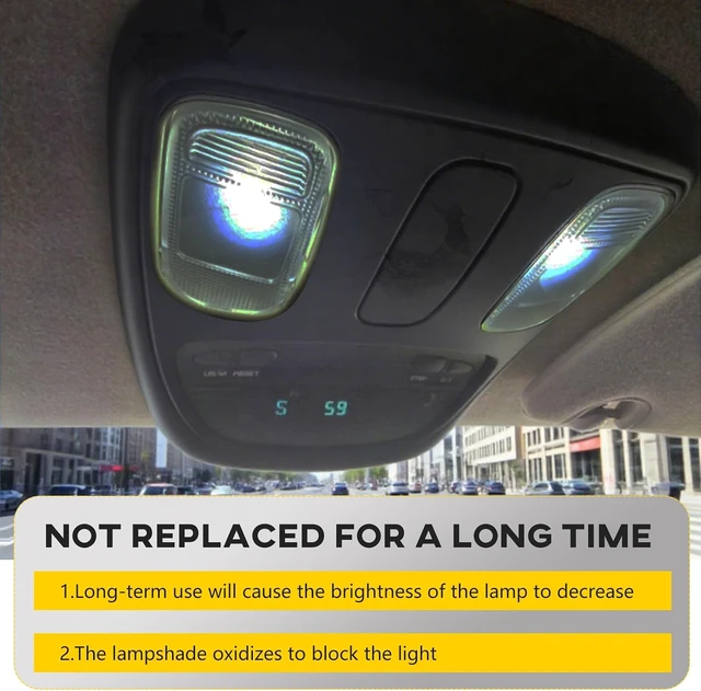 Alt view image 6 of 7 - Front LED Overhead Console Assembly Compatible with Dodge Ram 1500 2500 3500 2002-2010 Cab Interior Dome Reading Light Replace 1DK78BD1AA