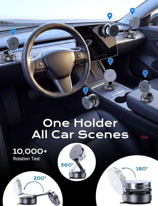 Alt view image 6 of 7 - Qi2.2 25W MagSafe Car Mount Charger, Temp-Control Cooling Fan