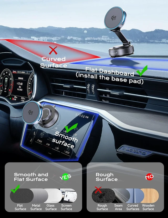 Alt view image 7 of 7 - Qi2.2 25W MagSafe Car Mount Charger, Temp-Control Cooling Fan