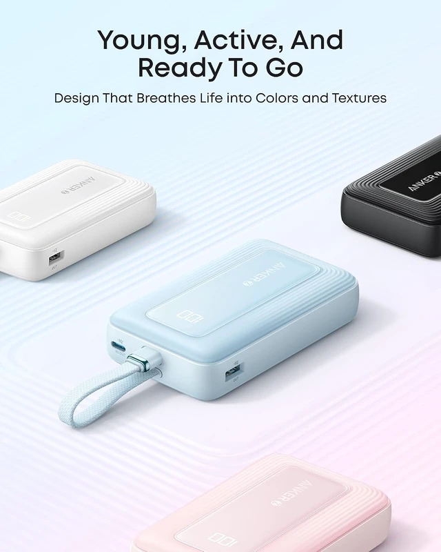 Alt view image 7 of 7 - Zolo Power Bank, 20,000mAh 45W Portable Charger with Built-in USB-C