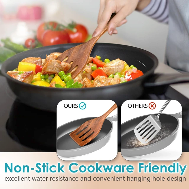 Alt view image 5 of 7 - Acacia Wood Cooking Utensils Set - 11pc Wooden Spoons