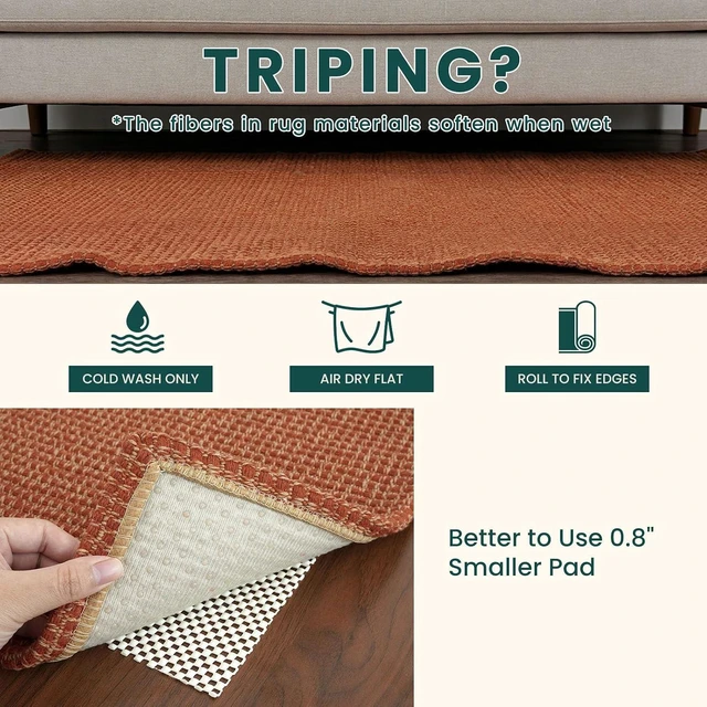 Alt view image 7 of 7 - Orange Runners for Hallway 2x8, Washable Runner Rug, Woven Non Slip Kitchen Runner, Braided Entryway Rug, Floor Carpet for Foyer, Bedroom, Hall, Burnt Orange/Tan