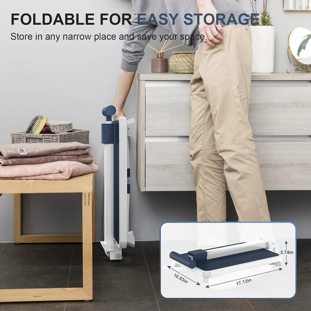 Alt view image 2 of 7 - Folding Step Stool, Step Stools with Handle for Elderly Adults