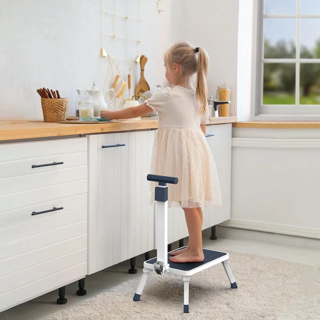 Alt view image 7 of 7 - Folding Step Stool, Step Stools with Handle for Elderly Adults