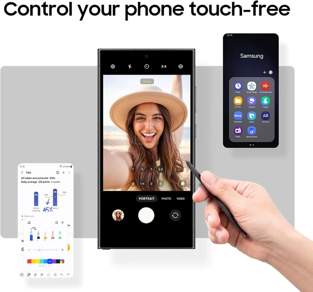 Alt view image 5 of 5 - Galaxy S24 Ultra S Pen Replacement, 0.7mm Fine Tip for Precision, Ergonomic Design, Tablet Navigation, Air Command Touch-Free Control, US Version, EJ-PS928BBEGUS, Dark Gray