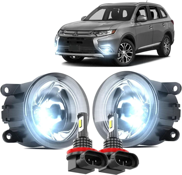 Main image of Fog Light Assembly Fit for Mitsubishi Outlander 2014-2016 3.5 Inch Round Clear Lens Fog Light Kit with 6500k Cool White Bulbs Upgrade Replacement,Driver and Passenger Side,NI2592137