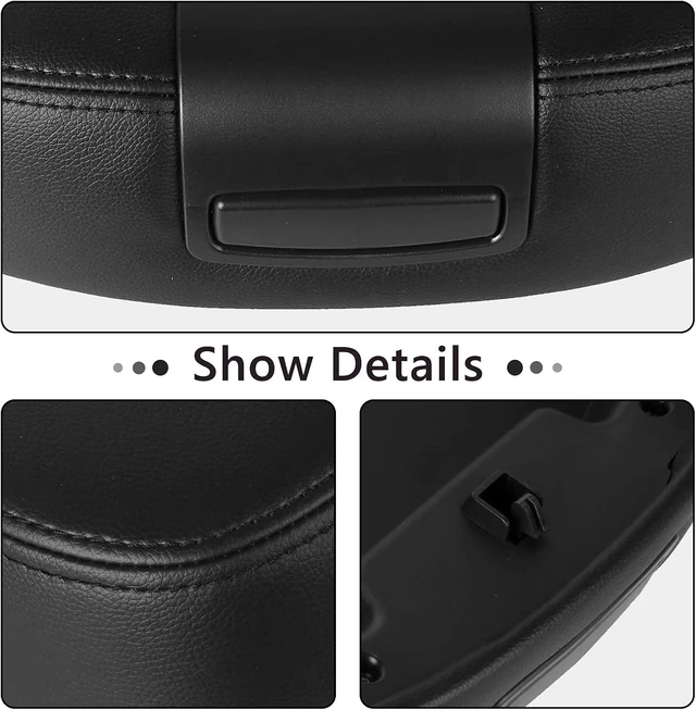 Alt view image 4 of 7 - Center Console Lid Replacement for 2007-2014 Silverado Sierra, Black