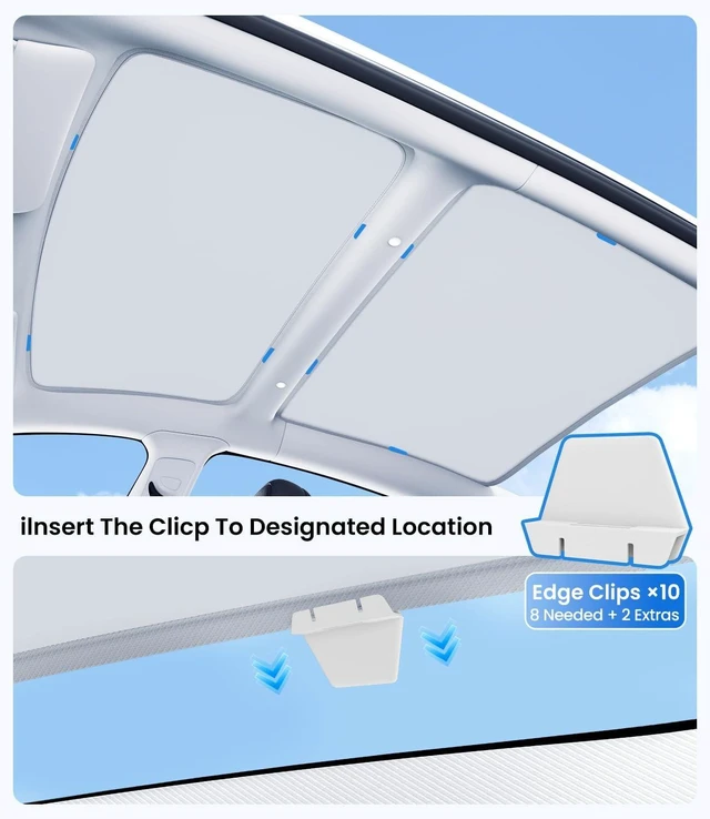 Alt view image 7 of 7 - Tesla Model 3 Sunshade Roof for 2020-2026, Gray