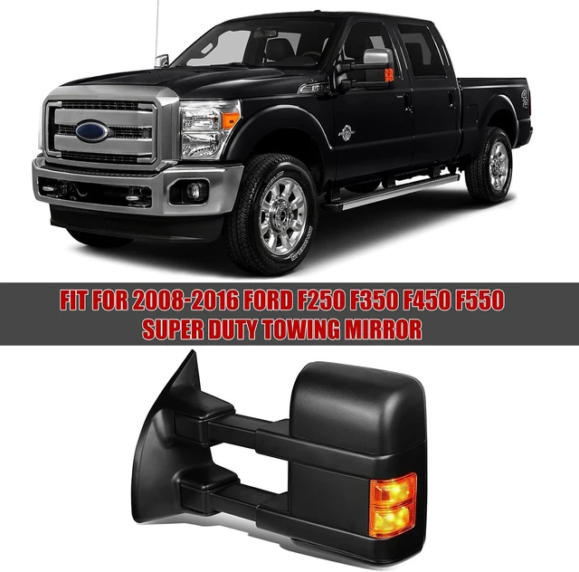 Alt view image 7 of 7 - Towing Mirror Cover Cap Replace for 2008-2016 Ford F250 F350 F450 F550