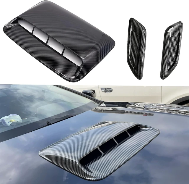 Alt view image 5 of 5 - Car Hood Air Outlet Decoration Parts Nose Cover Air Outlet Modification Hood Air Outlet-carbon fiber