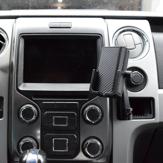 Alt view image 2 of 7 - Phone Holder for Ford F-150 2009-2014, Lincoln Mark LT 2010-1014 - Custom Fit in Dash Pocket Phone Mount