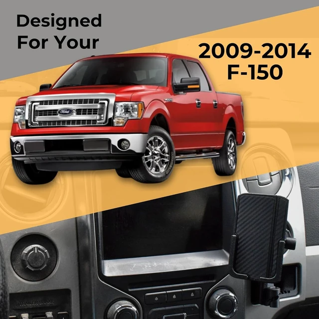Alt view image 3 of 7 - Phone Holder for Ford F-150 2009-2014, Lincoln Mark LT 2010-1014 - Custom Fit in Dash Pocket Phone Mount