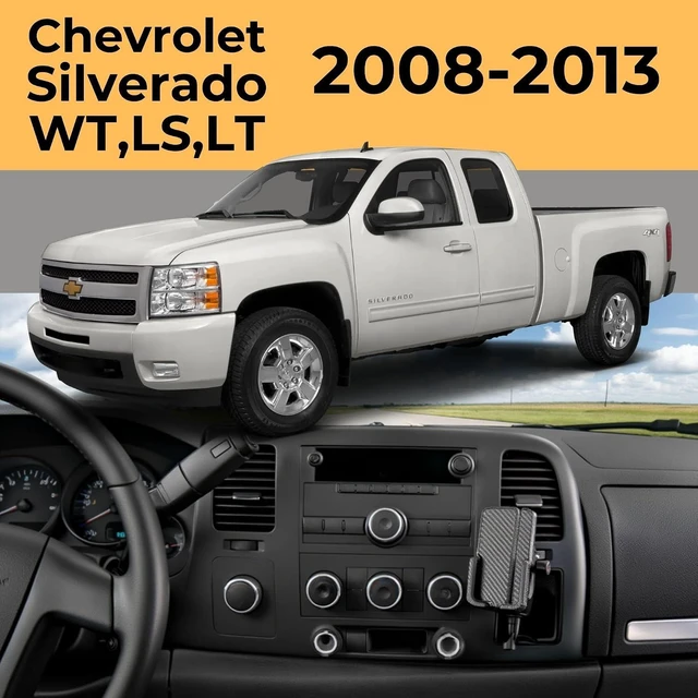 Alt view image 3 of 4 - Phone Holder for Chevy Avalanche, Silverado WT/LT/LS 1500/2500 / 3500, GMC Sierra 1500/2500 / 3500. 2007-2014, Custom Mount for Chevrolet Truck, SUV (WT/LT/LTS)