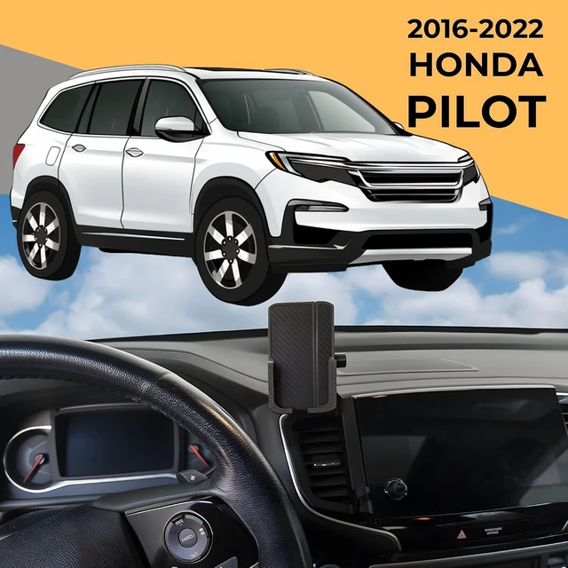Alt view image 2 of 7 - Phone Holder for Honda Pilot 2016-2022 Model Years/Custom Made/Easy to Install/No Tools Required
