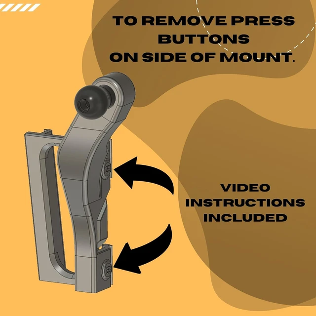 Alt view image 7 of 7 - Phone Holder for Honda Pilot 2016-2022 Model Years/Custom Made/Easy to Install/No Tools Required