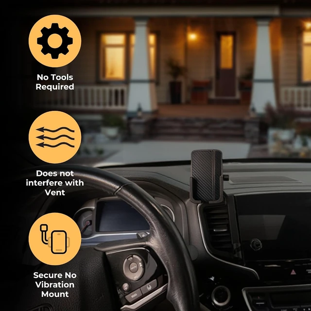 Alt view image 3 of 7 - Phone Holder for Honda Pilot 2016-2022 Model Years/Custom Made/Easy to Install/No Tools Required