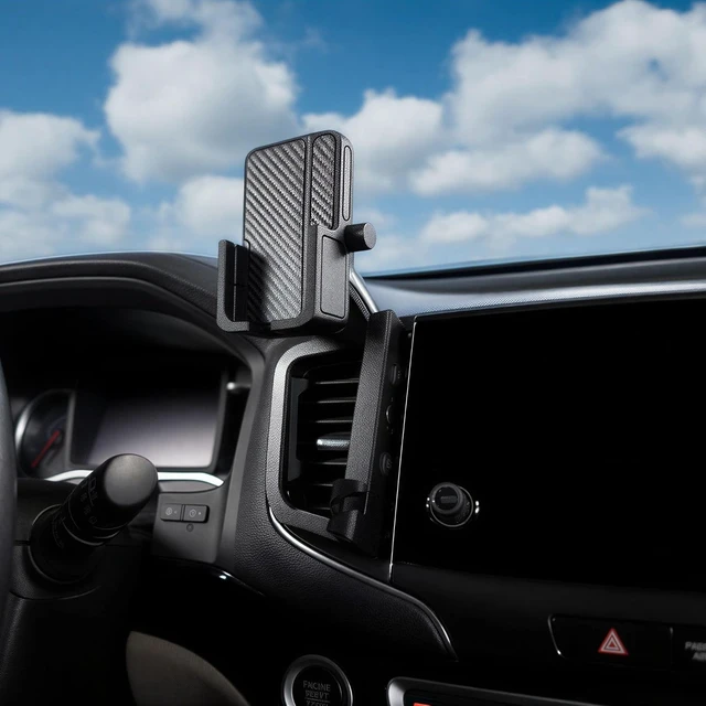 Alt view image 5 of 7 - Phone Holder for Honda Pilot 2016-2022 Model Years/Custom Made/Easy to Install/No Tools Required